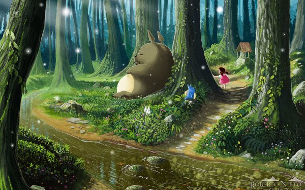 Anime My Neighbor Totoro Totoro Mini Totoro Mei Kusakabe HD Wallpaper | Background Image