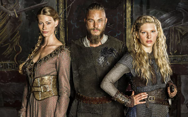 Alyssa Sutherland Lagertha (Vikings) Katheryn Winnick TV Show Vikings (2013) HD Desktop Wallpaper | Background Image