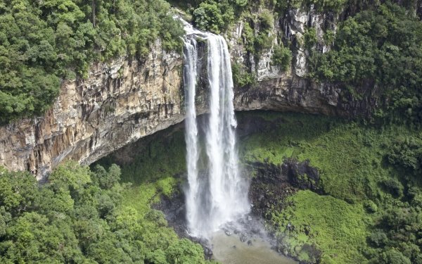 Earth Caracol Falls Waterfalls Waterfall Nature Brazil HD Wallpaper | Background Image