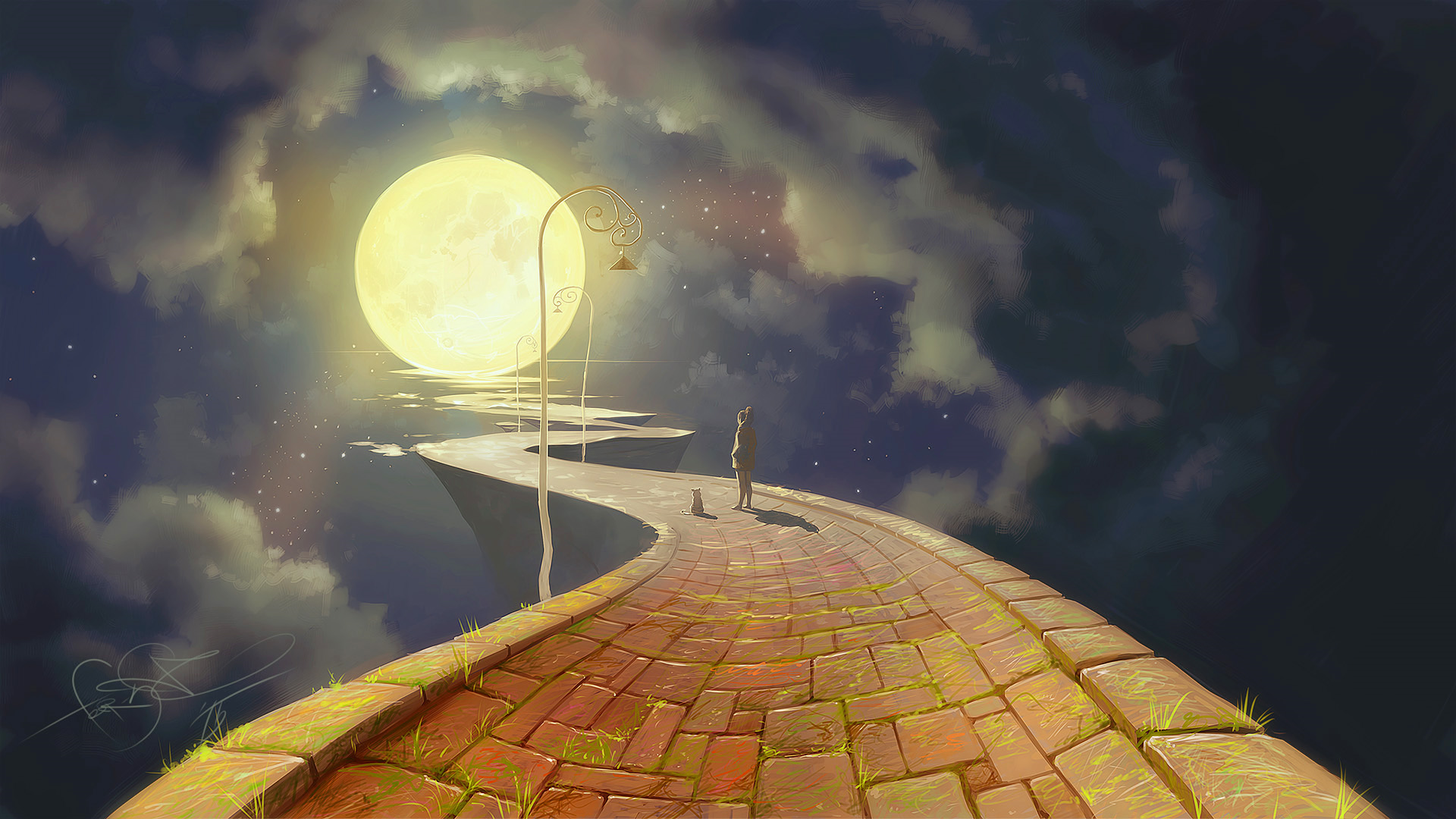 Full Moon Road by Sergey Svistunov