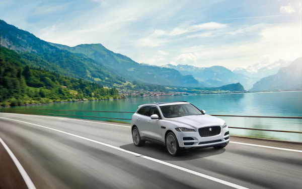 car SUV white car Jaguar (Car) vehicle Jaguar F-PACE HD Desktop Wallpaper | Background Image
