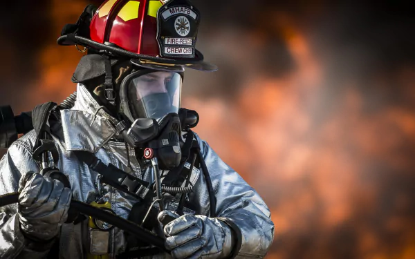 gas mask mask helmet man firefighter HD Desktop Wallpaper | Background Image