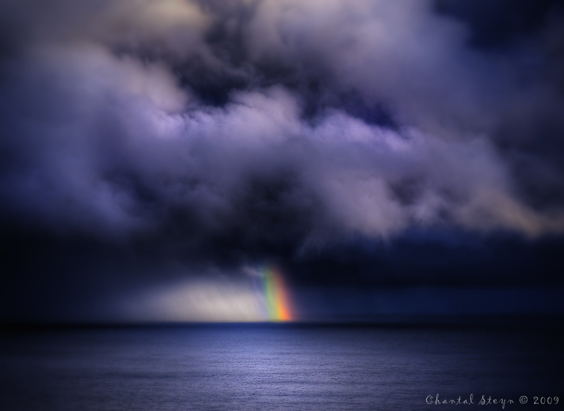 Download Rainbow Dark Cloud Sky Nature Storm HD Wallpaper by Chantal Steyn