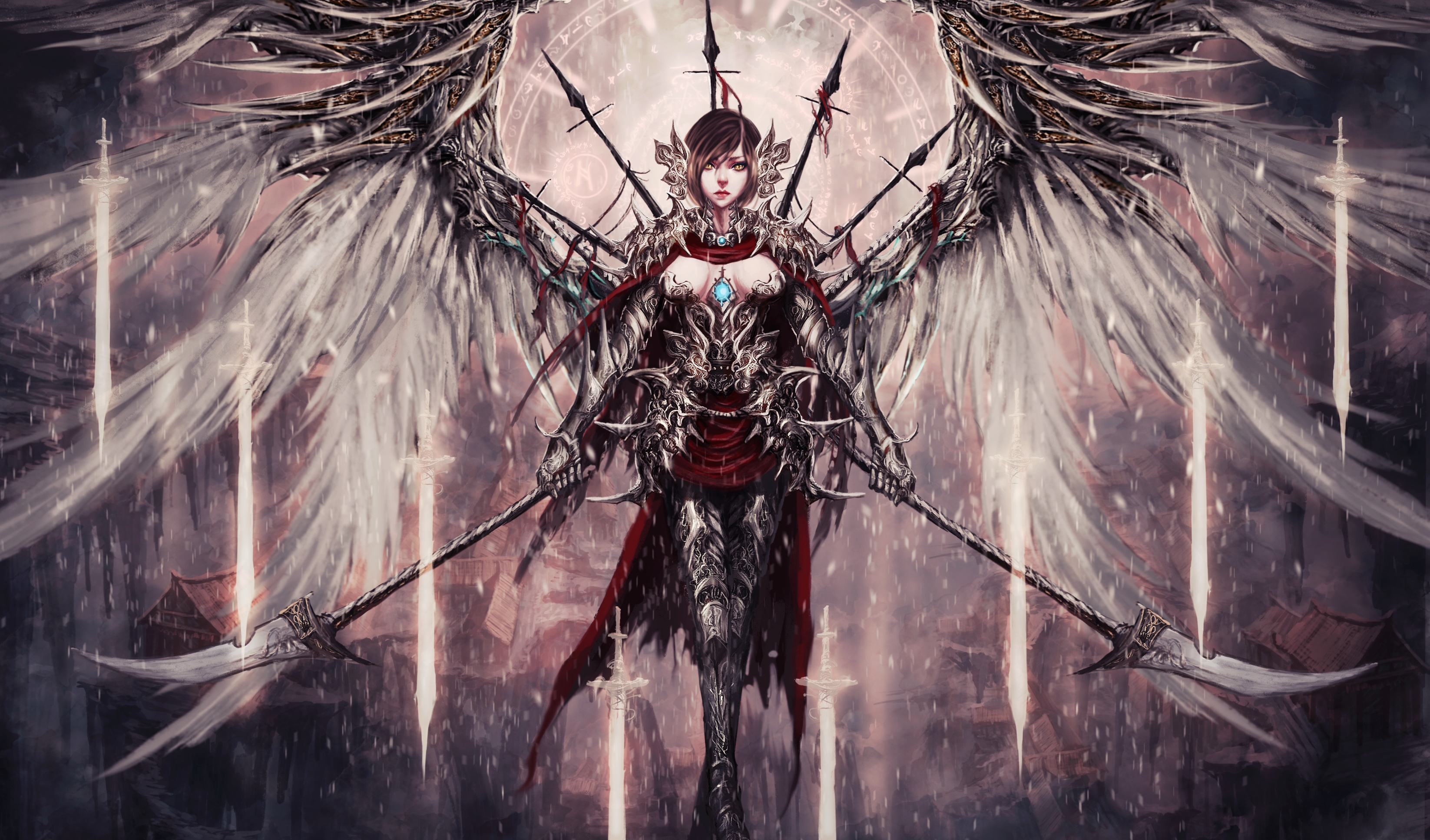 female fallen angel warrior