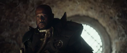Saw Gerrera, portrayed by Forest Whitaker, appears in a dark, atmospheric scene from Rogue One: A Star Wars Story, featured in this HD PC desktop wallpaper.