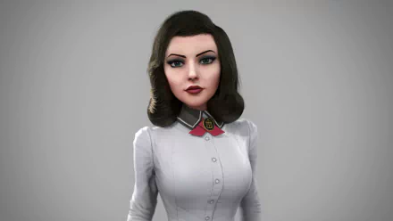 HD PC desktop wallpaper featuring a character from the video game BioShock Infinite: Burial at Sea, showcasing detailed and stylized artwork.