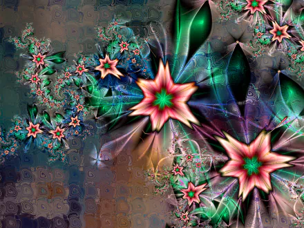  Abstract fractal flower by titiavanbeugen