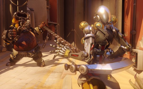 Video Game Overwatch Roadhog Zenyatta HD Wallpaper | Background Image