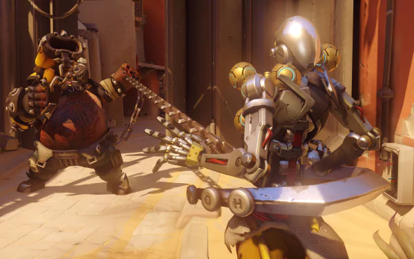 Zenyatta (Overwatch) Roadhog (Overwatch) video game Overwatch HD Desktop Wallpaper | Background Image