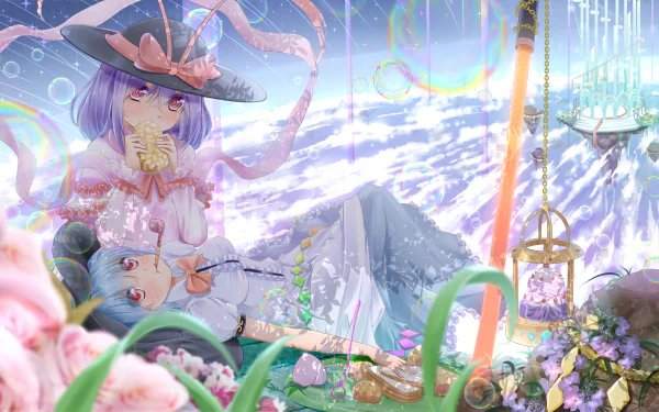 Iku Nagae Tenshi Hinanawi Anime Touhou HD Desktop Wallpaper | Background Image