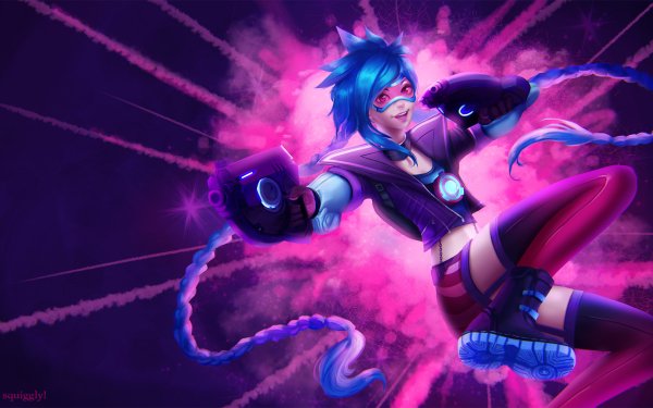 Video Game Crossover Overwatch League Of Legends Tracer Jinx HD Wallpaper | Background Image