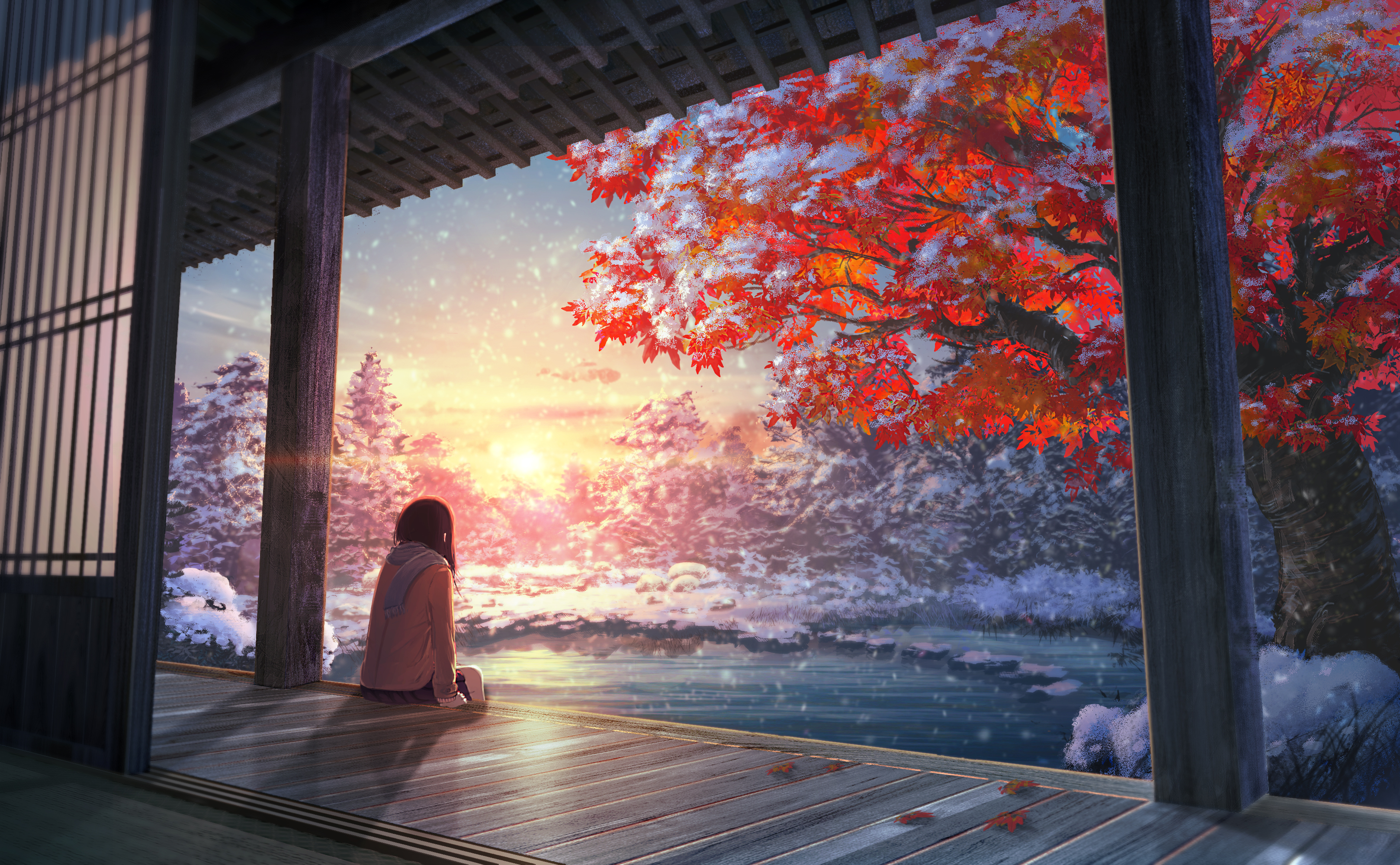 Anime Sunrise HD Wallpaper by なつ