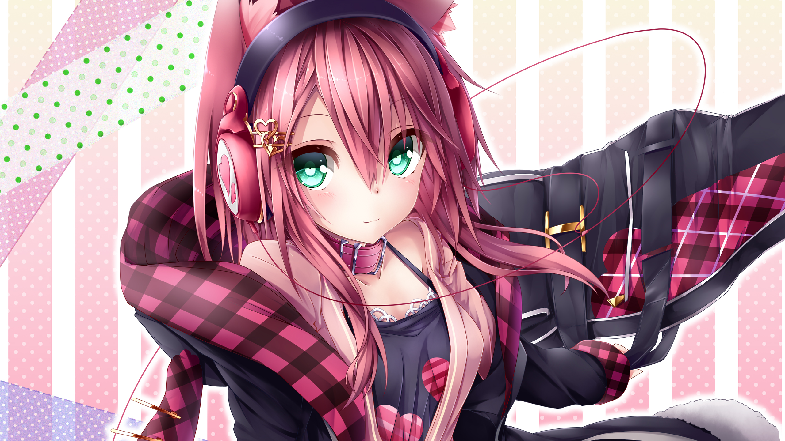 Anime Headphones HD Wallpaper by Garuku