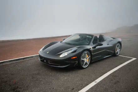 car supercar black car Ferrari Ferrari 458 vehicle Ferrari 458 Spider HD Desktop Wallpaper | Background Image