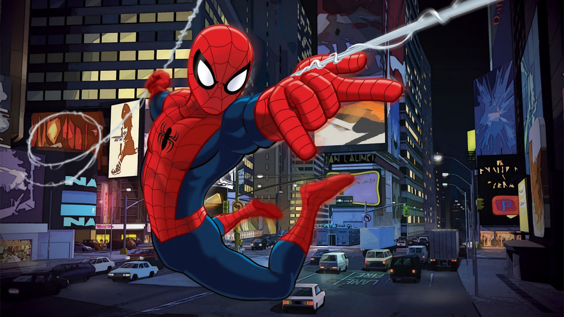 ultimate spiderman cartoon wallpaper