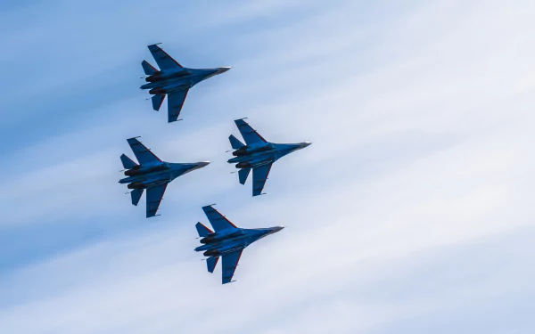 air show warplane aircraft jet fighter military Sukhoi Su-27 HD Desktop Wallpaper | Background Image