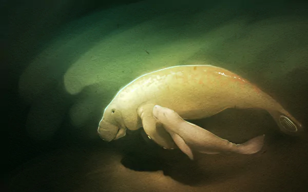 Animal manatee HD Desktop Wallpaper | Background Image