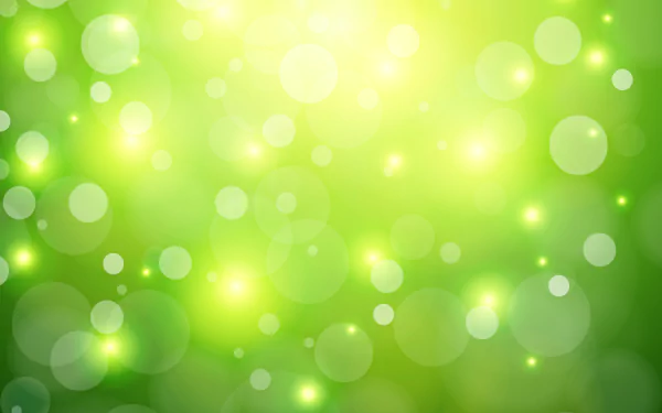 Abstract green bokeh with light orbs and soft gradients, presented as a 4K Ultra HD PC desktop wallpaper and background.