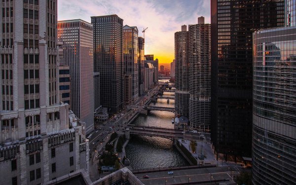 Man Made Chicago Cities United States City Metropolis HD Wallpaper | Background Image