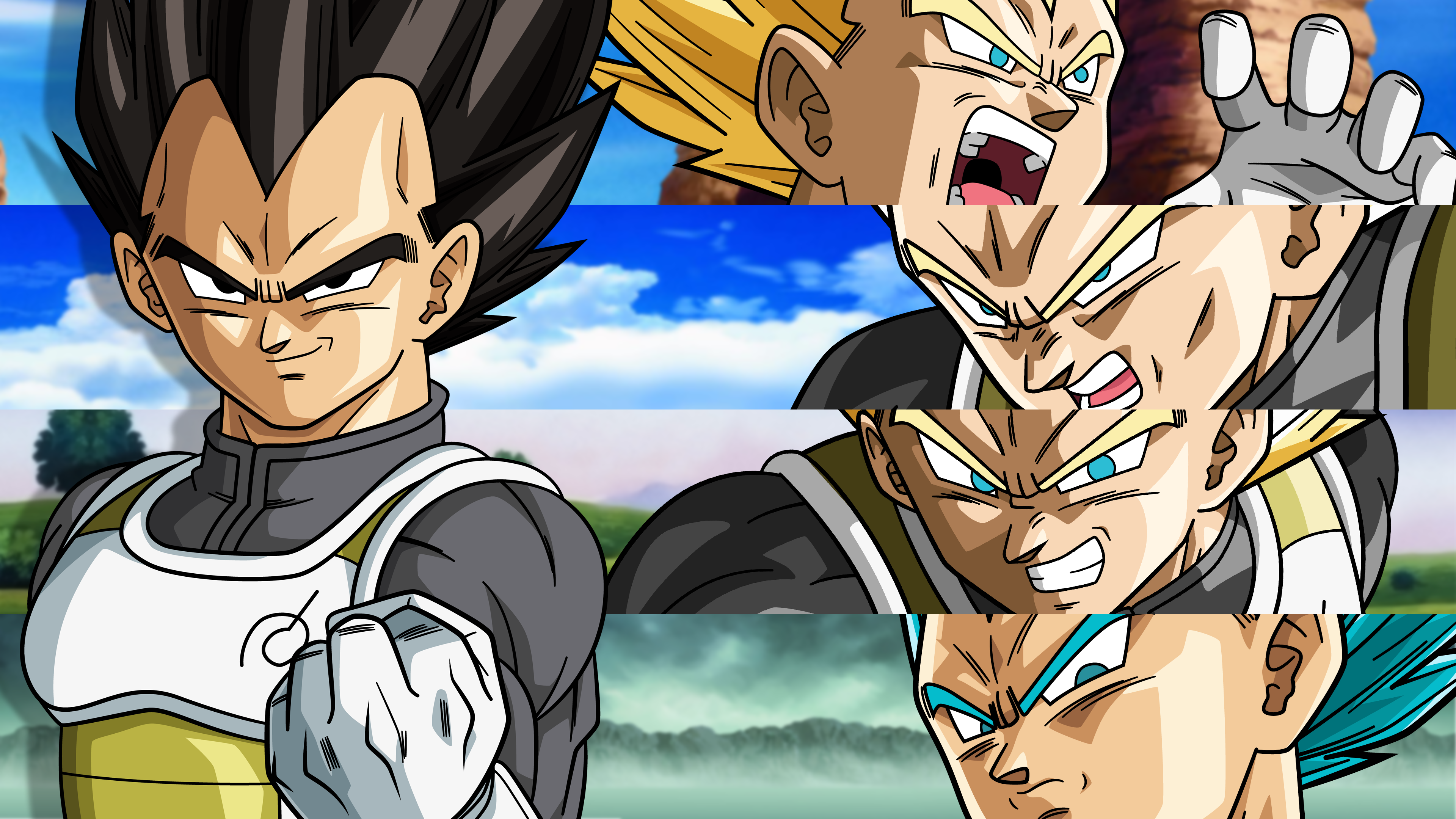 Vegeta Dragon Ball Super 4K Ultra HD Visualização