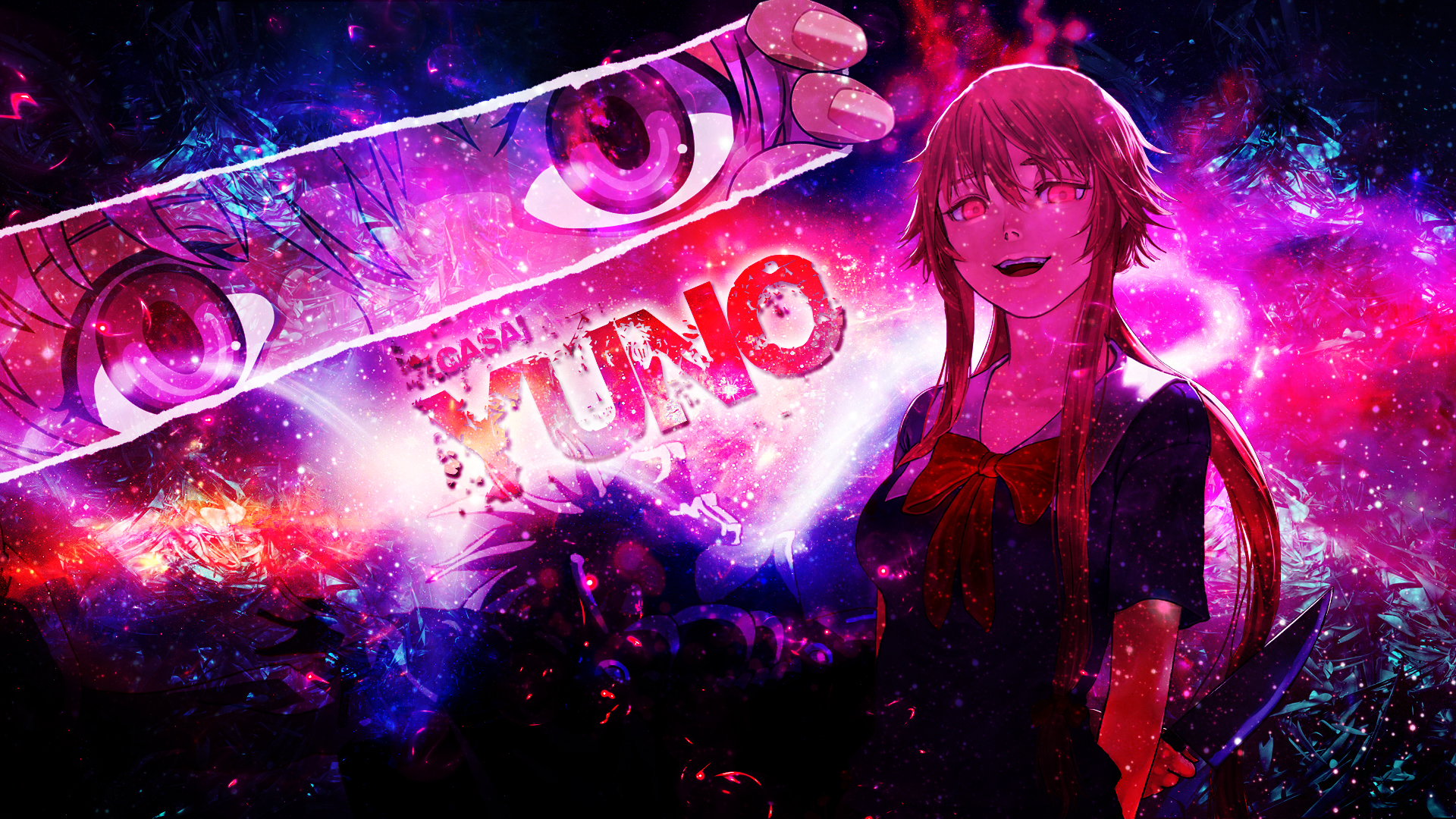 Future Diary Blood Anime Mirai Nikki Yuno wallpaper, 1920x1080, 50315