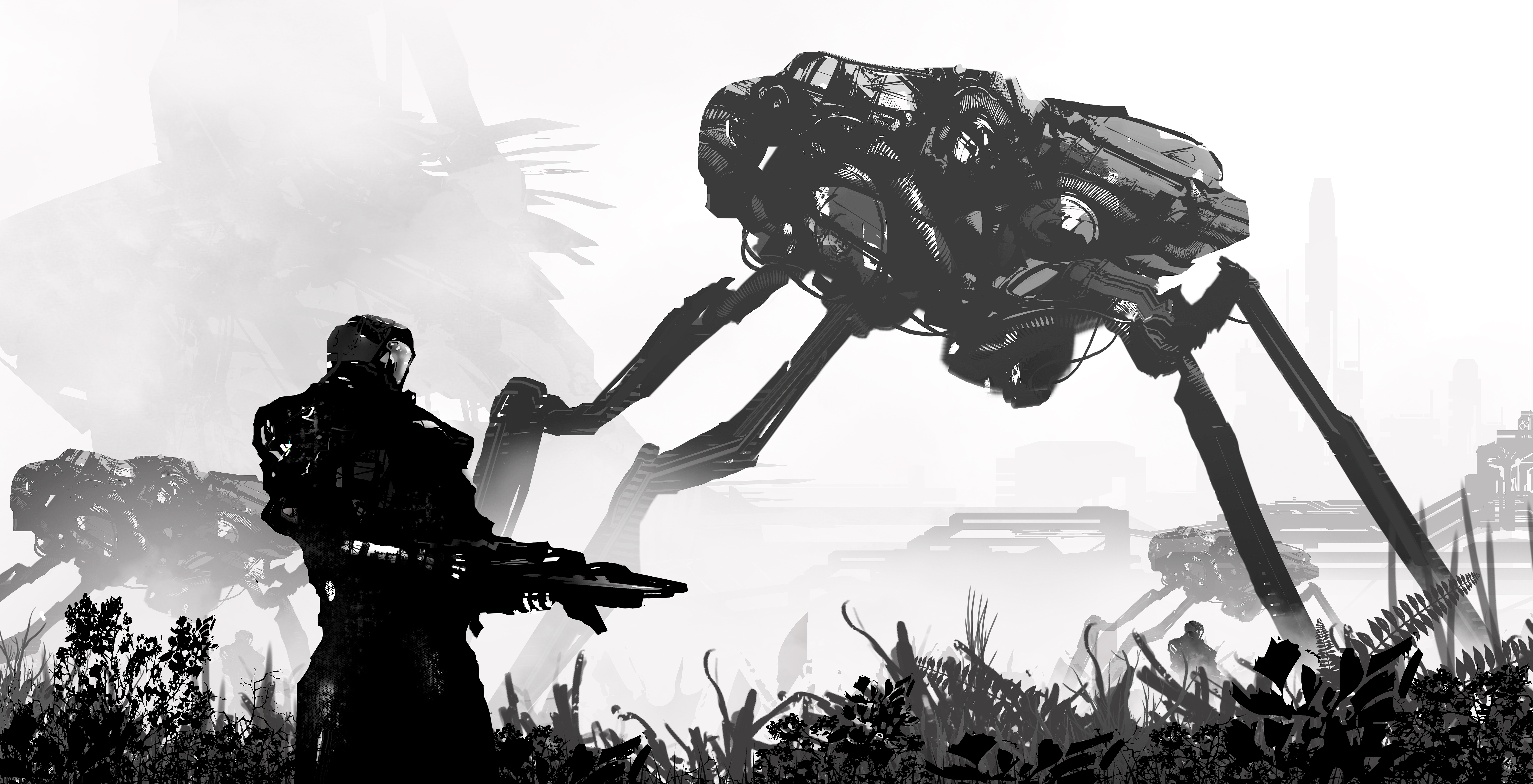 Download Weapon Warrior Sci Fi Robot 4k Ultra HD Wallpaper by ...
