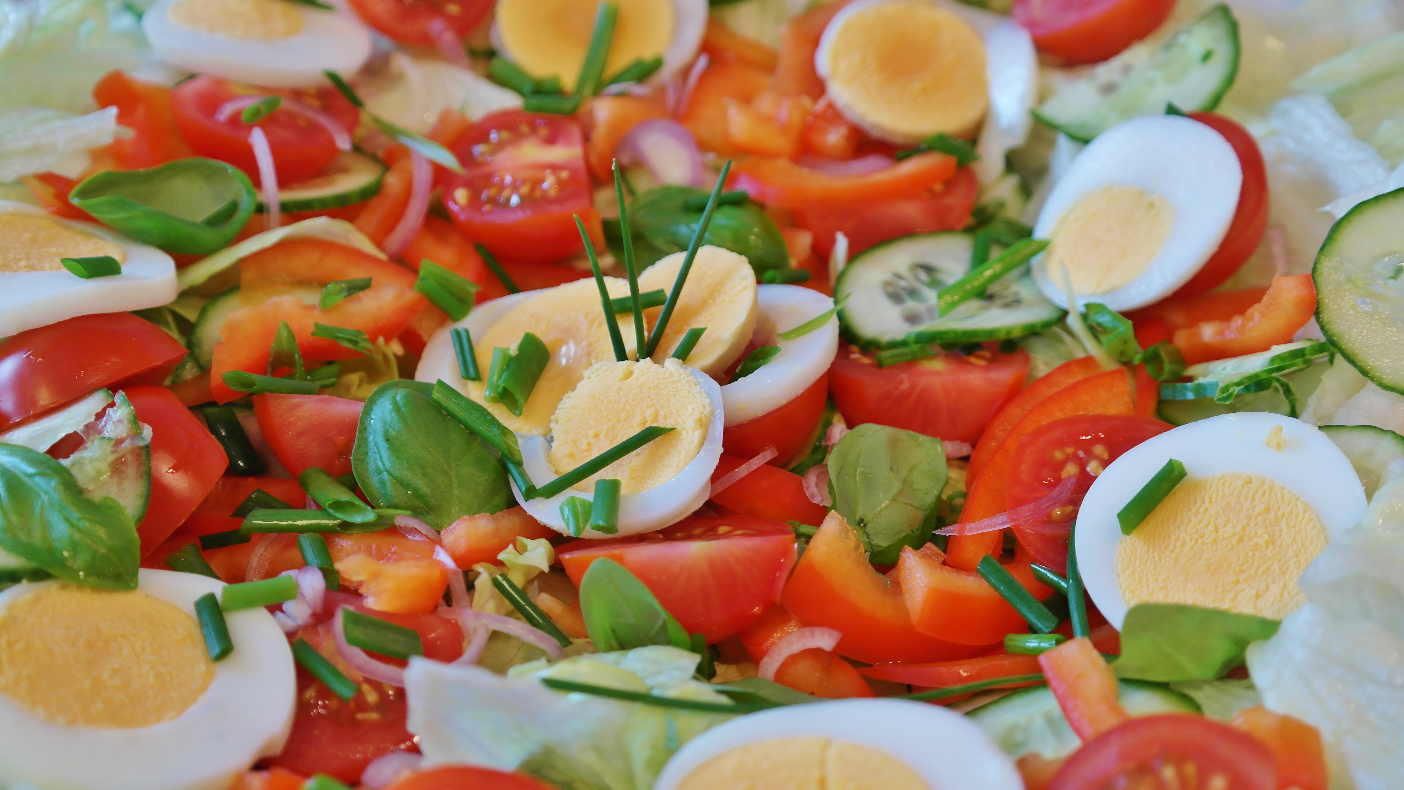 Egg Side Salad for dinner by Romi