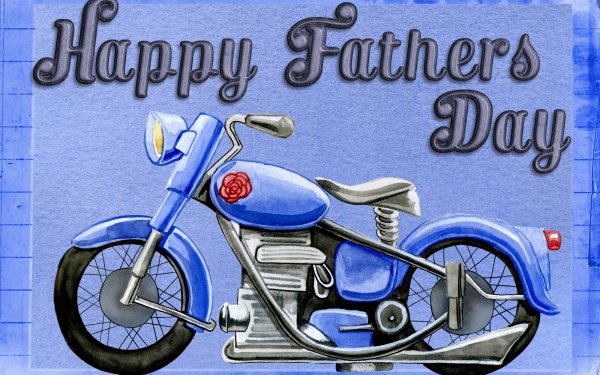 Holiday Father's Day Card Motorcycle HD Wallpaper | Background Image