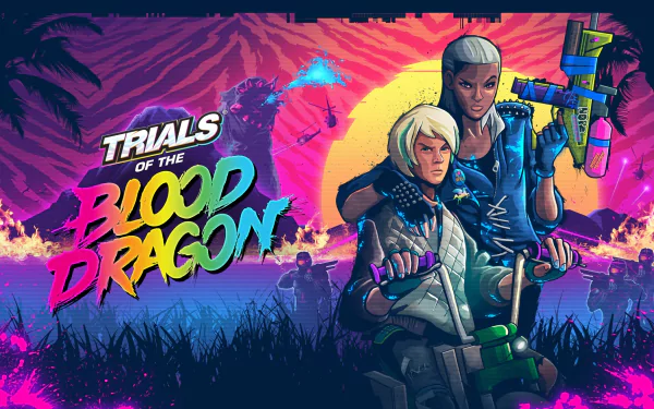 video game Trials of the Blood Dragon HD Desktop Wallpaper | Background Image