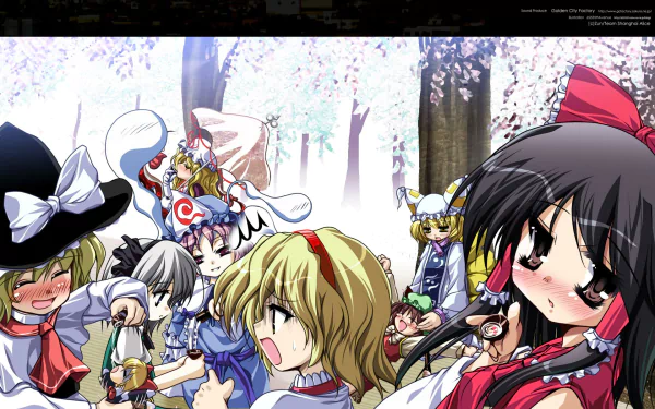 Yukari Yakumo Ran Yakumo Shanghai (touhou) Yuyuko Saigyouji Myon (Touhou) Youmu Konpaku Marisa Kirisame Reimu Hakurei Chen (Touhou) Alice Margatroid Anime Touhou HD Desktop Wallpaper | Background Image