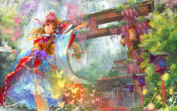 Reimu Hakurei Anime Touhou HD Desktop Wallpaper | Background Image