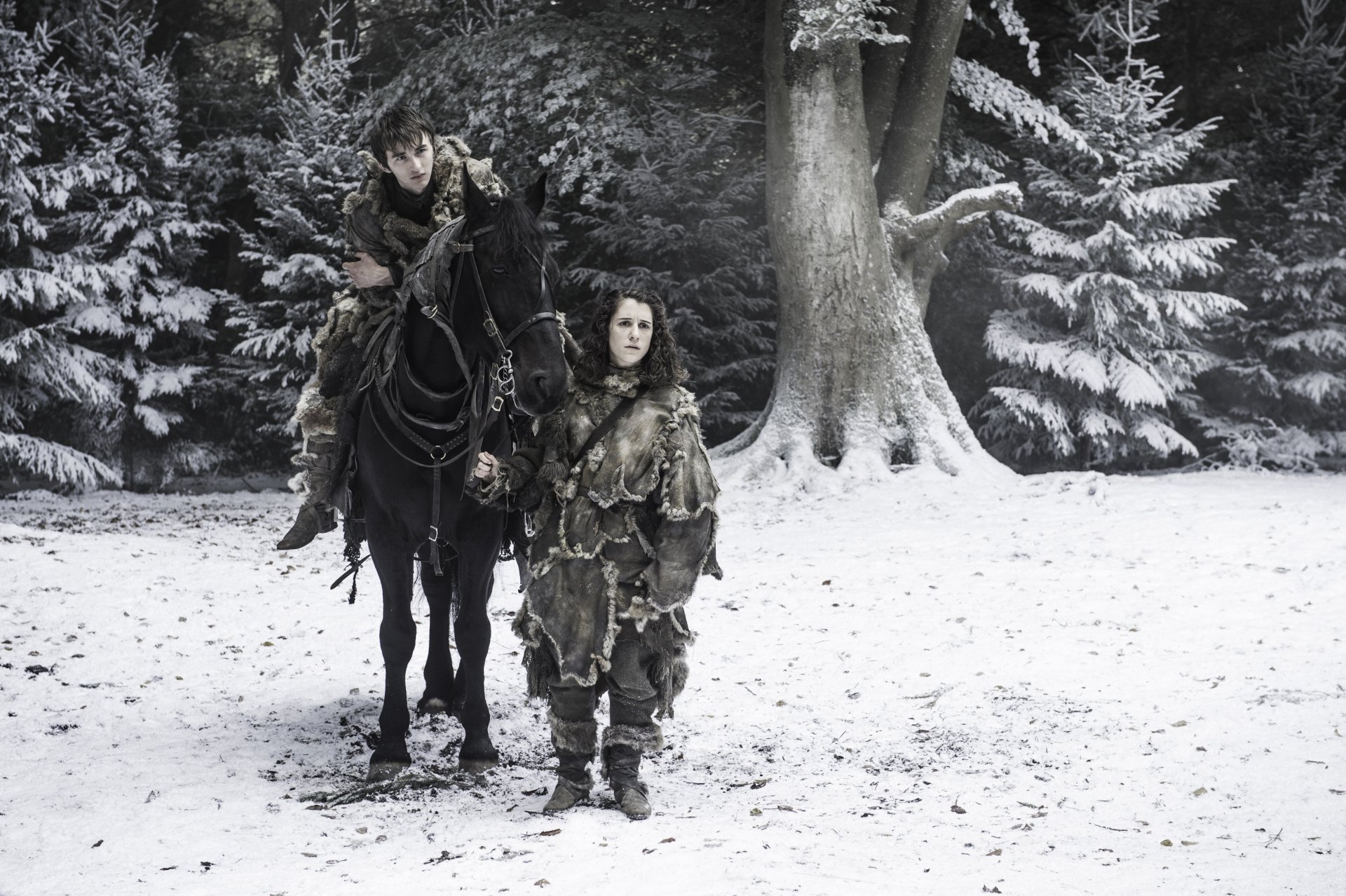 Download Meera Reed Bran Stark Isaac Hempstead-Wright Ellie Kendrick TV Show Game Of Thrones 4k Ultra HD Wallpaper