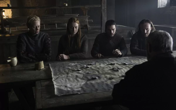 Dolorous Edd Brienne Of Tarth Sansa Stark Jon Snow Sophie Turner Gwendoline Christie Kit Harington Ben Crompton TV Show Game Of Thrones HD Desktop Wallpaper | Background Image