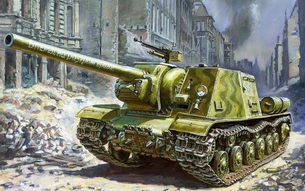 Military ISU-122 Tank HD Wallpaper | Background Image