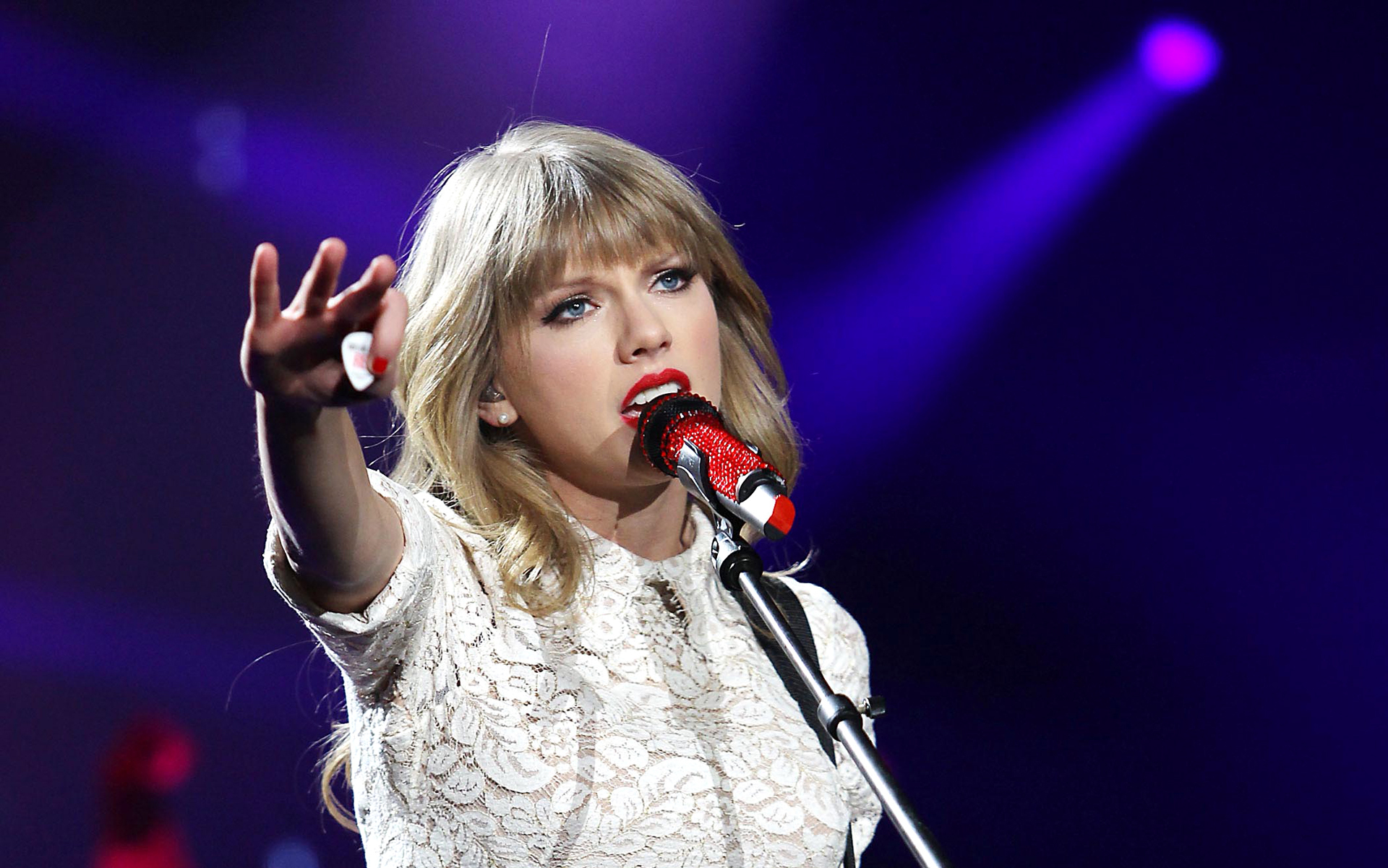Download Lipstick Blue Eyes Blonde American Singer Music Taylor Swift HD Wallpaper