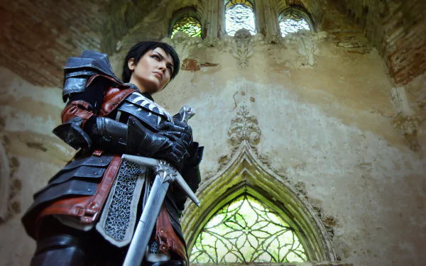 brunette Cassandra Pentaghast Dragon Age woman cosplay HD Desktop Wallpaper | Background Image