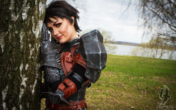 brunette Cassandra Pentaghast Dragon Age woman cosplay HD Desktop Wallpaper | Background Image