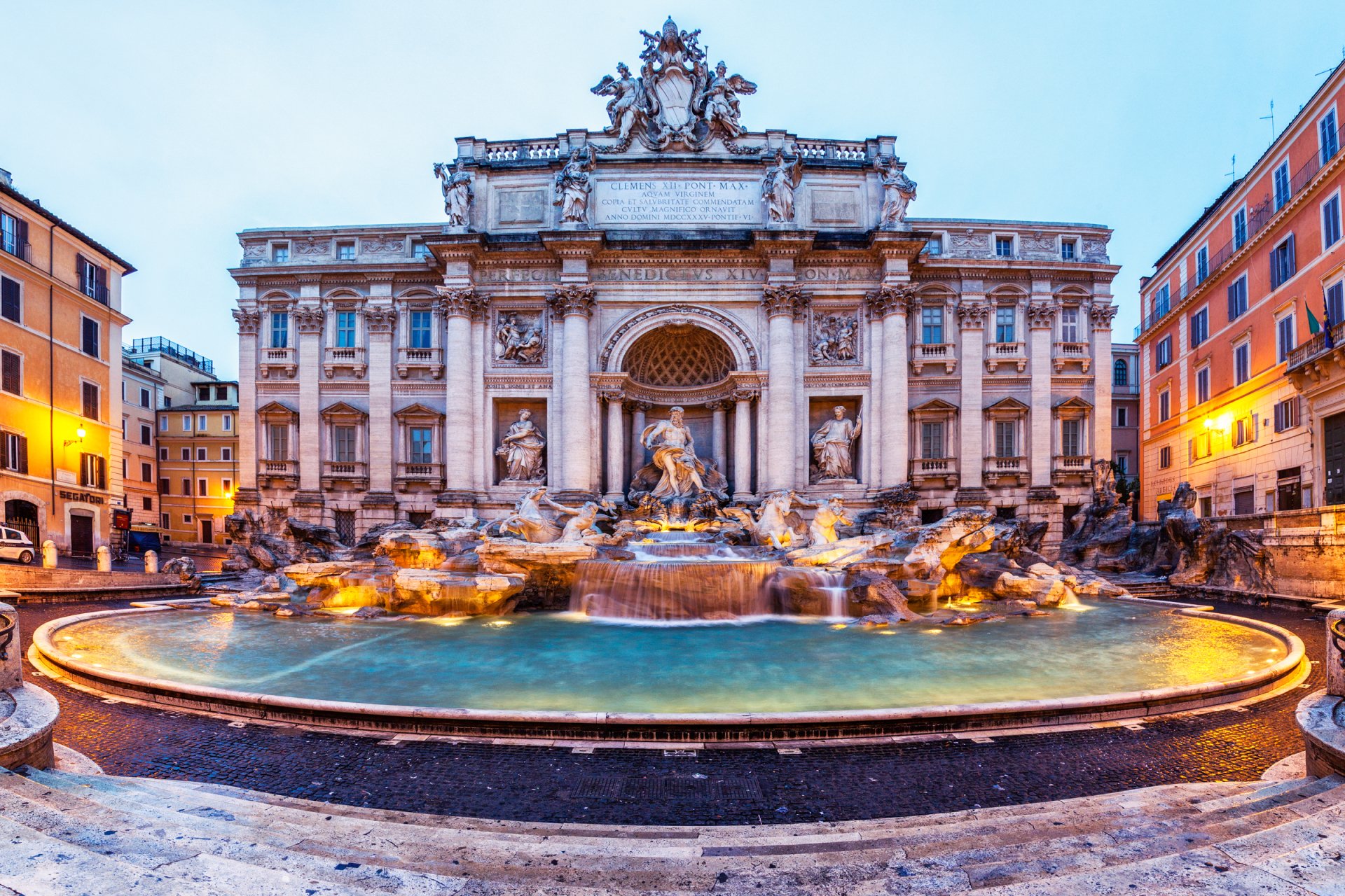 Download Statue Building Fountain Italy Rome Man Made Trevi Fountain  HD Wallpaper by Michael Matti