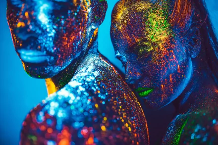 face photography Fluorescent HD Desktop Wallpaper | Background Image