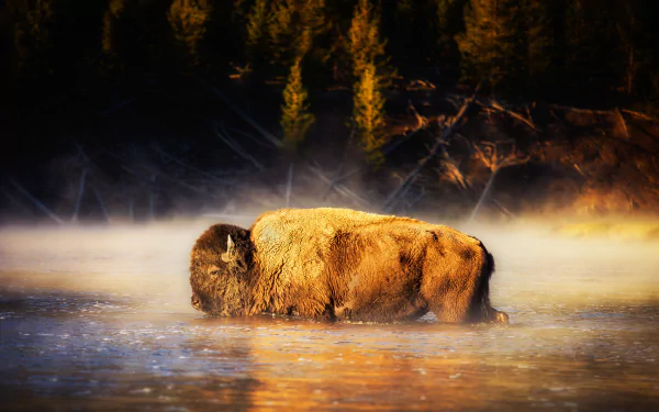 Animal american bison HD Desktop Wallpaper | Background Image