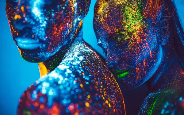 face photography Fluorescent HD Desktop Wallpaper | Background Image