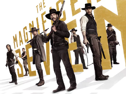 Vincent D'Onofrio Ethan Hawke Denzel Washington Chris Pratt The Magnificent Seven movie The Magnificent Seven (2016) HD Desktop Wallpaper | Background Image