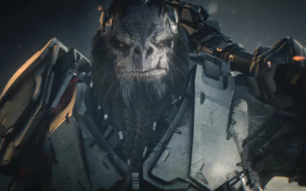 HD PC desktop wallpaper featuring a menacing armored character from the video game Halo Wars 2.