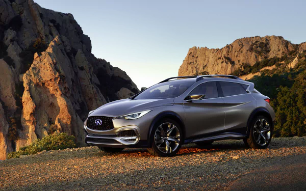 silver car car Infiniti vehicle Infiniti Q30 HD Desktop Wallpaper | Background Image