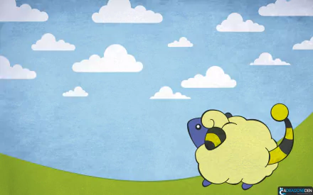 Mareep (Pokémon) Anime Pokemon HD Desktop Wallpaper | Background Image