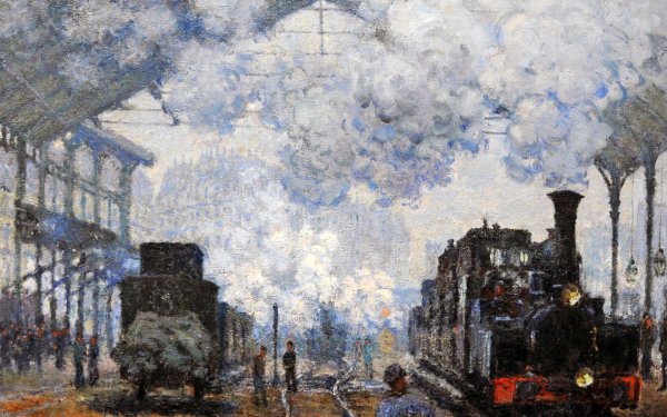 Artistic Painting Train Smoke Train Station HD Wallpaper | Background Image