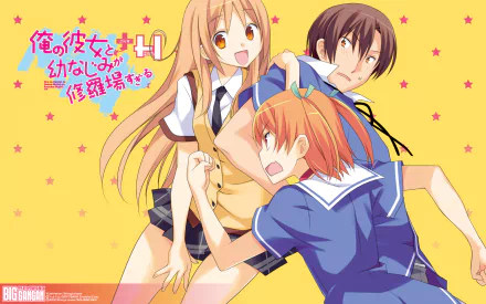 Miharu Misora Eita Kidou Chiwa Harusaki Anime OreShura HD Desktop Wallpaper | Background Image