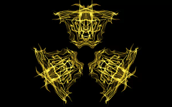 yellow wave radioactive Abstract generative HD Desktop Wallpaper | Background Image