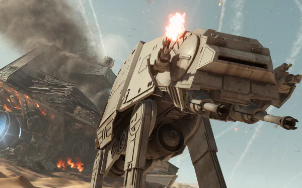 AT-AT Walker video game Star Wars Battlefront (2015) HD Desktop Wallpaper | Background Image