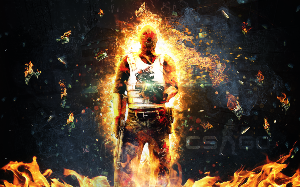 Video Game Counter-Strike: Global Offensive Counter-Strike Terrorist Fire Dark HD Wallpaper | Background Image